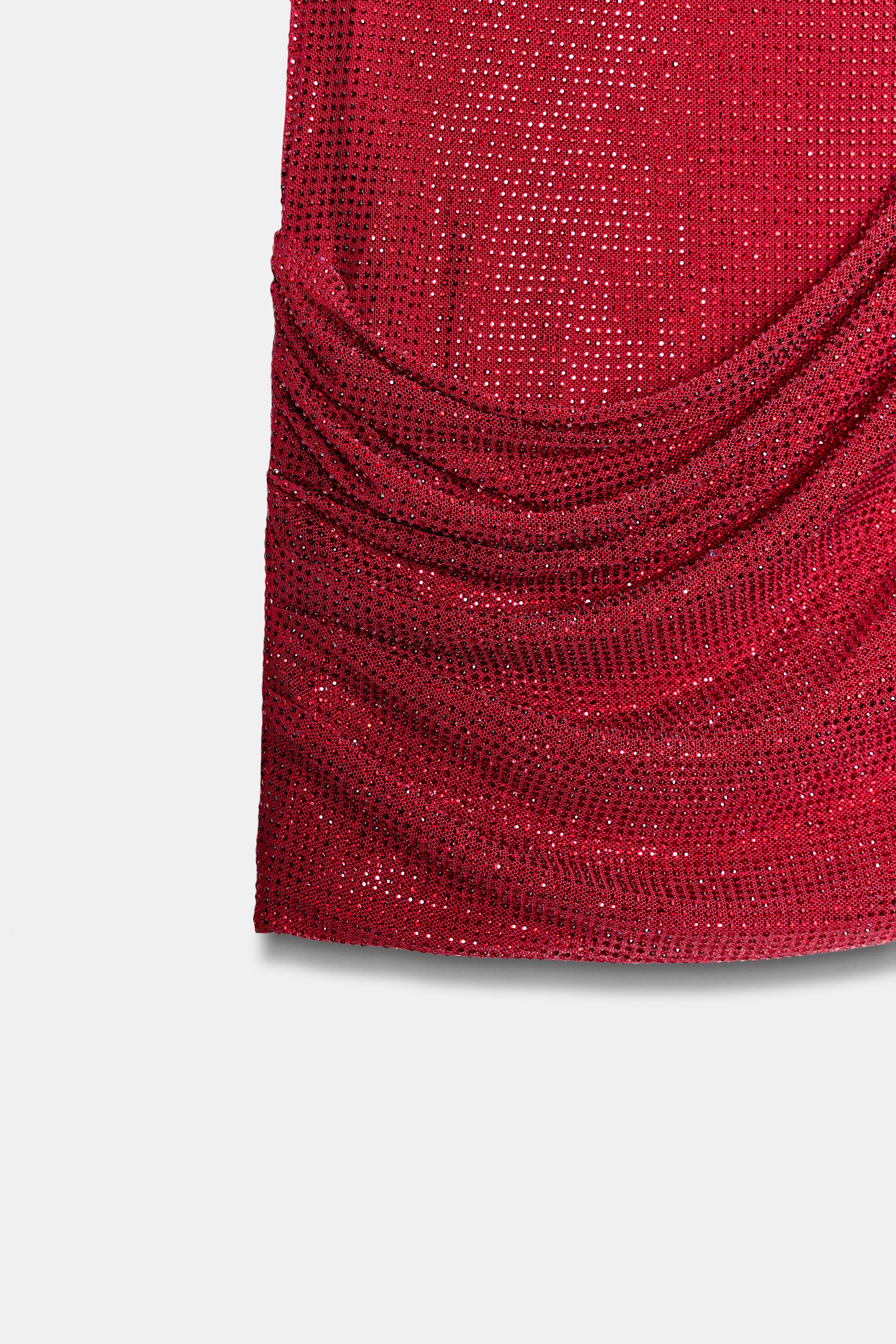 MINI JUPE DRAPÉE STRASS